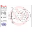 Jeu de 2 disques de frein arrière BREMBO 08.D757.11 - Visuel 2