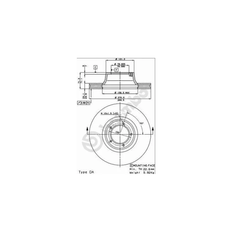 Jeu de 2 disques de frein avant BREMBO 09.2943.10