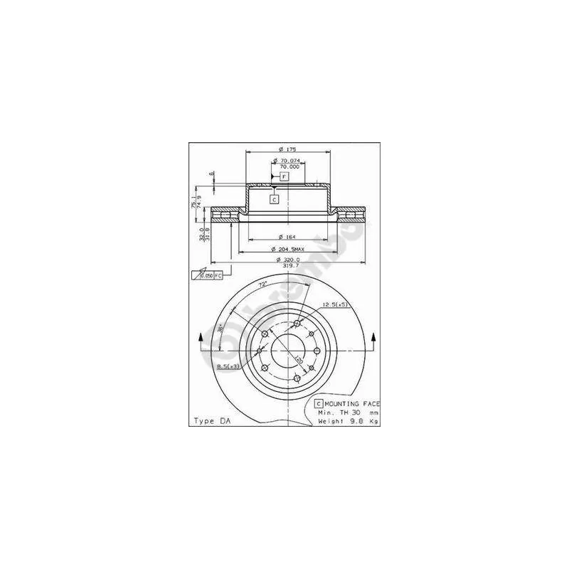 Jeu de 2 disques de frein avant BREMBO 09.5394.10