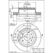 Jeu de 2 disques de frein arrière BREMBO 09.5395.10 - Visuel 2
