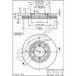 Jeu de 2 disques de frein avant BREMBO 09.5654.10 - Visuel 2