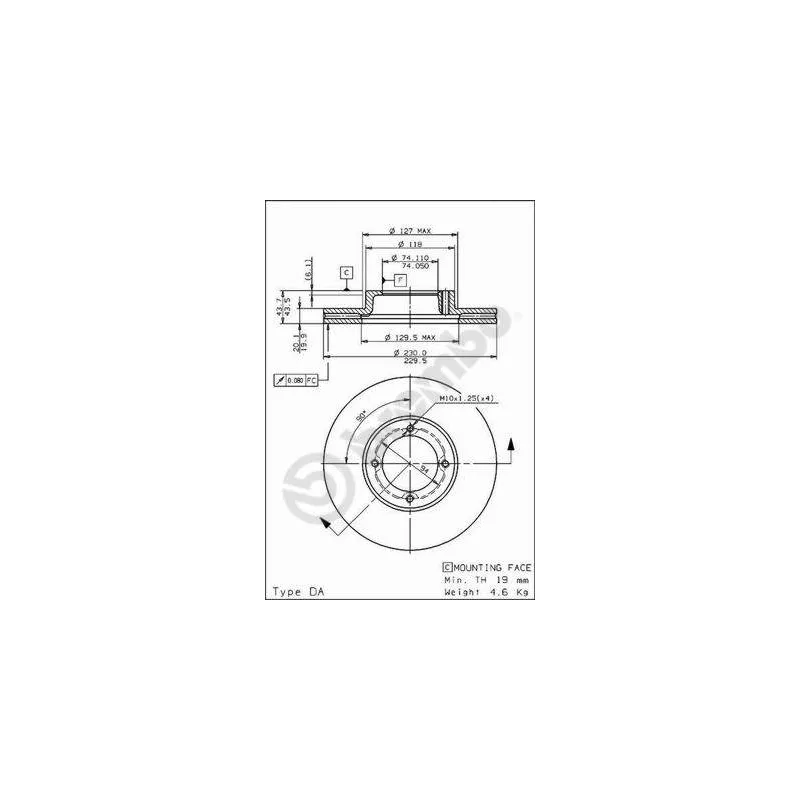 Jeu de 2 disques de frein avant BREMBO 09.6709.10