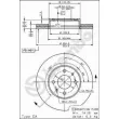 Jeu de 2 disques de frein avant BREMBO 09.6743.10 - Visuel 2