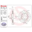Jeu de 2 disques de frein avant BREMBO 09.7012.1X - Visuel 2