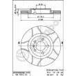Jeu de 2 disques de frein avant BREMBO 09.7012.75 - Visuel 2
