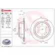 Jeu de 2 disques de frein arrière BREMBO 09.7377.10 - Visuel 2