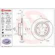 Jeu de 2 disques de frein arrière BREMBO 09.7702.11 - Visuel 2