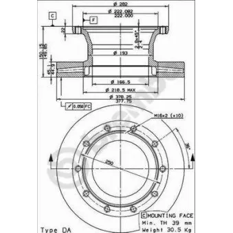 Jeu de 2 disques de frein avant BREMBO 09.7957.10