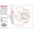 Jeu de 2 disques de frein avant BREMBO 09.8137.31 - Visuel 2
