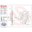 Jeu de 2 disques de frein arrière BREMBO 09.8781.21 - Visuel 2