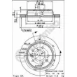 Jeu de 2 disques de frein arrière BREMBO 09.9127.10 - Visuel 2