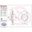 Jeu de 2 disques de frein avant BREMBO 09.9464.21 - Visuel 2