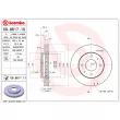 Jeu de 2 disques de frein avant BREMBO 09.9617.11 - Visuel 2