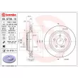 Jeu de 2 disques de frein arrière BREMBO 09.9738.11 - Visuel 2