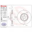 Jeu de 2 disques de frein avant BREMBO 09.9818.10 - Visuel 2