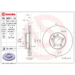 Jeu de 2 disques de frein avant BREMBO 09.9931.11 - Visuel 2