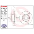 Jeu de 2 disques de frein avant BREMBO 09.A235.20 - Visuel 2