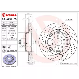 Jeu de 2 disques de frein avant BREMBO