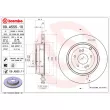 Jeu de 2 disques de frein arrière BREMBO 09.A555.10 - Visuel 2