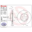 Jeu de 2 disques de frein avant BREMBO 09.A621.11 - Visuel 2