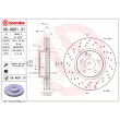 Jeu de 2 disques de frein avant BREMBO 09.A621.31 - Visuel 2