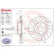 Jeu de 2 disques de frein avant BREMBO 09.A732.11 - Visuel 2