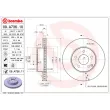 Jeu de 2 disques de frein avant BREMBO 09.A736.11 - Visuel 2