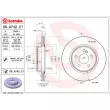 Jeu de 2 disques de frein arrière BREMBO 09.A742.21 - Visuel 2