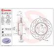 Jeu de 2 disques de frein arrière BREMBO 09.A742.31 - Visuel 2