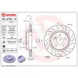 Jeu de 2 disques de frein arrière BREMBO 09.A760.1X - Visuel 2