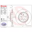 Jeu de 2 disques de frein arrière BREMBO 09.A774.11 - Visuel 2