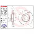 Jeu de 2 disques de frein avant BREMBO 09.A820.11 - Visuel 2