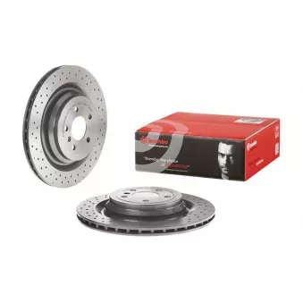 Jeu de 2 disques de frein arrière BREMBO 09.A961.21