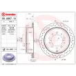 Jeu de 2 disques de frein arrière BREMBO 09.A967.1X - Visuel 2