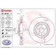 Jeu de 2 disques de frein avant BREMBO 09.B038.11 - Visuel 2