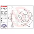 Jeu de 2 disques de frein arrière BREMBO 09.B040.1X - Visuel 2