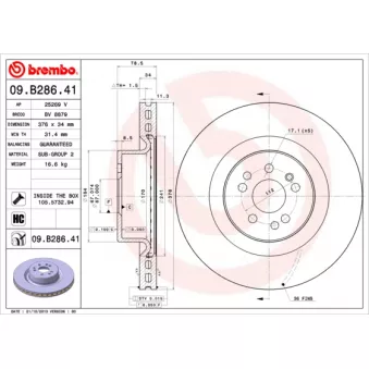 Jeu de 2 disques de frein avant BREMBO