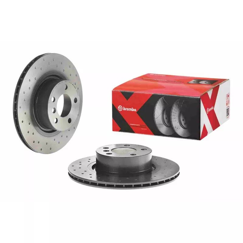 Jeu de 2 disques de frein arrière BREMBO 09.B569.1X