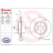 Jeu de 2 disques de frein avant BREMBO 09.B625.10 - Visuel 2
