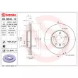 Jeu de 2 disques de frein avant BREMBO 09.B645.11 - Visuel 2
