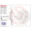 Jeu de 2 disques de frein arrière BREMBO 09.B743.51 - Visuel 2