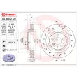 Jeu de 2 disques de frein arrière BREMBO 09.B842.21 - Visuel 2
