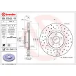Jeu de 2 disques de frein avant BREMBO 09.C542.1X - Visuel 2