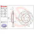 Jeu de 2 disques de frein arrière BREMBO 09.C711.21 - Visuel 2