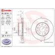 Jeu de 2 disques de frein avant BREMBO 09.D018.11 - Visuel 2