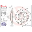 Jeu de 2 disques de frein avant BREMBO 09.D174.43 - Visuel 2