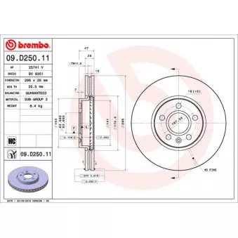Jeu de 2 disques de frein avant BREMBO
