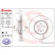 Jeu de 2 disques de frein avant BREMBO 09.D550.23 - Visuel 2