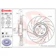 Jeu de 2 disques de frein avant BREMBO 09.D601.43 - Visuel 2