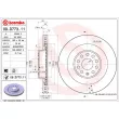 Jeu de 2 disques de frein arrière BREMBO 09.D773.11 - Visuel 2